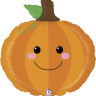 Шар (29''/74 см) Фигура, Веселая тыква на Хэллоуин, Оранжевый, 1 шт.