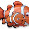 Шар (34''/86 см) Фигура, Рыба-клоун, Оранжевый, 1 шт.