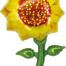Шар (33''/84 см) Цветок, Подсолнух, Желтый, 1 шт.