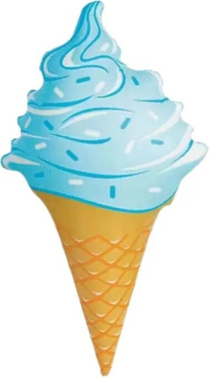 Шар (31''/79 см) Фигура, Мороженое, Вафельный рожок, Голубой, 1 шт.