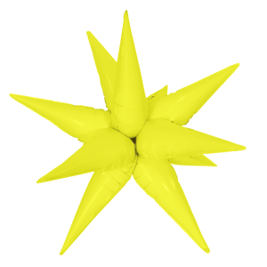 Шар 3D (26''/66 см) Звезда, Составная, Светло-желтый, Макарунс, 1 шт. в уп.