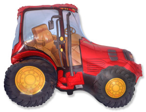 Шар (37''/94 см) Фигура, Трактор, Красный, 1 шт.