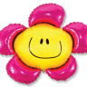 Шар (41''/104 см) Цветок, Солнечная улыбка, Фуше, 1 шт.