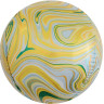 Шар 3D (24''/61 см) Сфера, Мраморная иллюзия, Желтый, Агат, 1 шт.