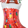 Шар (37''/94 см) Фигура, Новогодний носок с подарками, Красный, 1 шт.