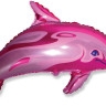 Шар (37''/94 см) Фигура, Дельфин, Фуше, 1 шт.
