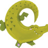 Шар (34''/86 см) Фигура, Крокодил Аллигатор, 1 шт.