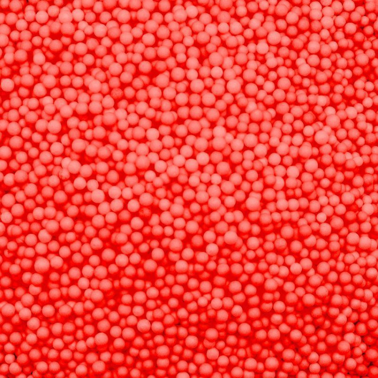 Шарики пенопласт, 500 мл, Красный, 2-4 мм, 10 гр.