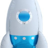Шар (28''/71 см) Фигура, 3D Ракета, Синий, 1 шт.