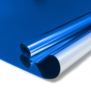 Упаковочная пленка (0,7*7,5 м) Цветной металл, Синий, 1 шт.