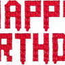 Набор шаров-букв (16''/41 см) Мини-Надпись "Happy Birthday", Пиксели, Красный, 1 шт. в уп.