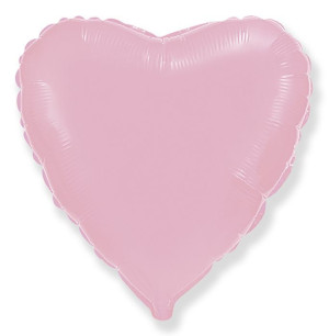 И 18 Сердце Розовый / Heart Pink / 1 шт /, Фольгированный шар