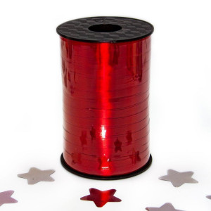 Лента полипропиленовая (0,5 см*250 м) Красный, Лаковый, 1 шт.