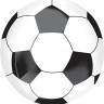 Шар 3D (21''/53 см) Сфера, Футбольный мяч, Черный, 1 шт.