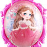Шар (27''/69 см) Фигура, Зеркало для принцессы, Розовый, 1 шт.