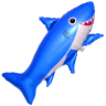 Шар (39''/99 см) Фигура, Счастливая акула, Синий, 1 шт.