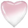Шар (32''/81 см) Сердце, Розовый, Градиент, 1 шт.
