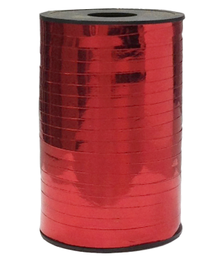 Лента полипропиленовая (0,5 см*250 м) Красный, Металлик, 1 шт.