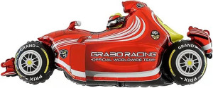 Шар (43''/109 см) Фигура, Гоночный автомобиль, Формула 1, Красный, 1 шт.
