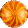 Шар (30''/76 см) Фигура, Конфета, Оранжевый/Желтый, 1 шт.