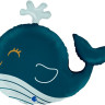 Шар (26''/66 см) Фигура, Счастливый кит, 1 шт.