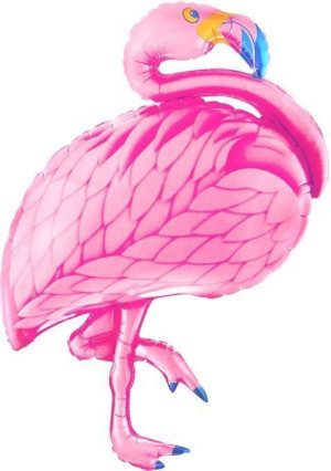 Шар (38''/97 см) Фигура, Фламинго, Розовый, 1 шт.