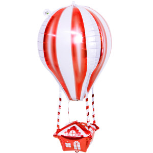 Шар (34''/86 см) Фигура, 3D, Воздушный шар, Аэростат, Красный, 1 шт.