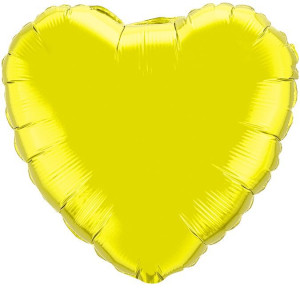 И 18 Сердце Золото / Heart Gold / 1 шт /, Фольгированный шар