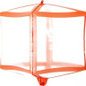 Шар 3D (20''/51 см) Куб, Красные грани, Прозрачный, 1 шт.