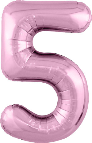 Аг 40 Цифра "5" Фламинго Slim в упаковке / 1 шт /, Фольгированный шар (РОССИЯ)