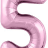 Аг 40 Цифра "5" Фламинго Slim в упаковке / 1 шт /, Фольгированный шар (РОССИЯ)