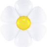 Шар (43''/109 см) Цветок, Ромашка, Белый, 1 шт.