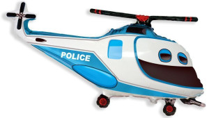 Шар (38''/97 см) Фигура, Полицейский вертолет, 1 шт.