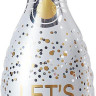 Шар (37''/94 см) Фигура, Бутылка Шампанское, Праздничное конфетти, Белый, 1 шт.