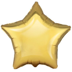 И 18 Звезда Античное Золото / Antique Gold / 1 шт /, Фольгированный шар