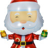 Шар (39''/99 см) Фигура, Дед Мороз с подарками, 1 шт.