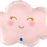 Шар (24''/61 см) Фигура, Маленькое облако, Розовый, Сатин, 1 шт.