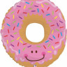 Шар (27''/69 см) Фигура, Счастливый пончик, Розовый, 1 шт.