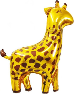 Шар (45''/114 см) Фигура, Жираф, Золото, 1 шт.