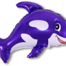 Шар (35''/89 см) Фигура, Морская касатка, Фиолетовый, 1 шт.