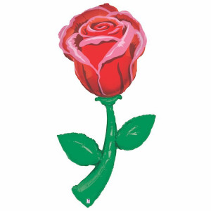 Шар (58''/147 см) Цветок, Роза, 1 шт. в уп.