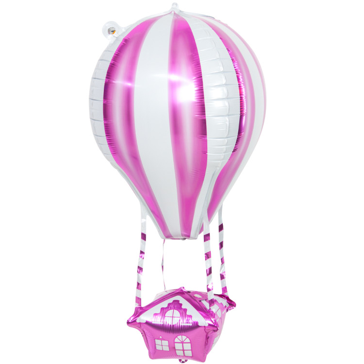 Шар (35''/89 см) Фигура, 3D, Воздушный шар, Аэростат, Розовый, 1 шт.