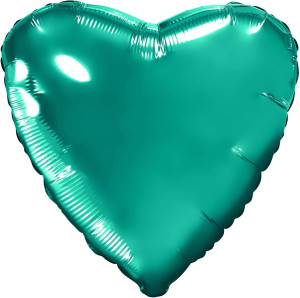 Шар (30''/76 см) Сердце, Бирюзовый, 1 шт. в упак.