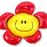 Шар (41''/104 см) Цветок, Солнечная улыбка, Красный, 1 шт.
