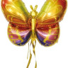 Шар 3D (37''/94 см) Фигура, Бабочка, Карнавальные крылья, Золото, 1 шт.
