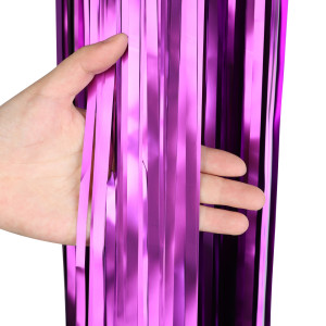 Занавес Дождик Фиолетовый, Матовый металл, 100*200 см, 1 шт.
