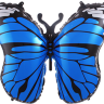 Шар (28''/71 см) Фигура, Бабочка Монарх, Синий, 1 шт.