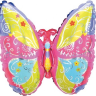 Шар (24''/61 см) Фигура, Экзотическая бабочка, Розовый, 1 шт.