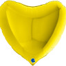 Шар (36''/91 см) Сердце, Желтый, 1 шт.