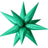 Шар 3D (26''/66 см) Звезда, Составная, Зеленый, 1 шт. в уп.